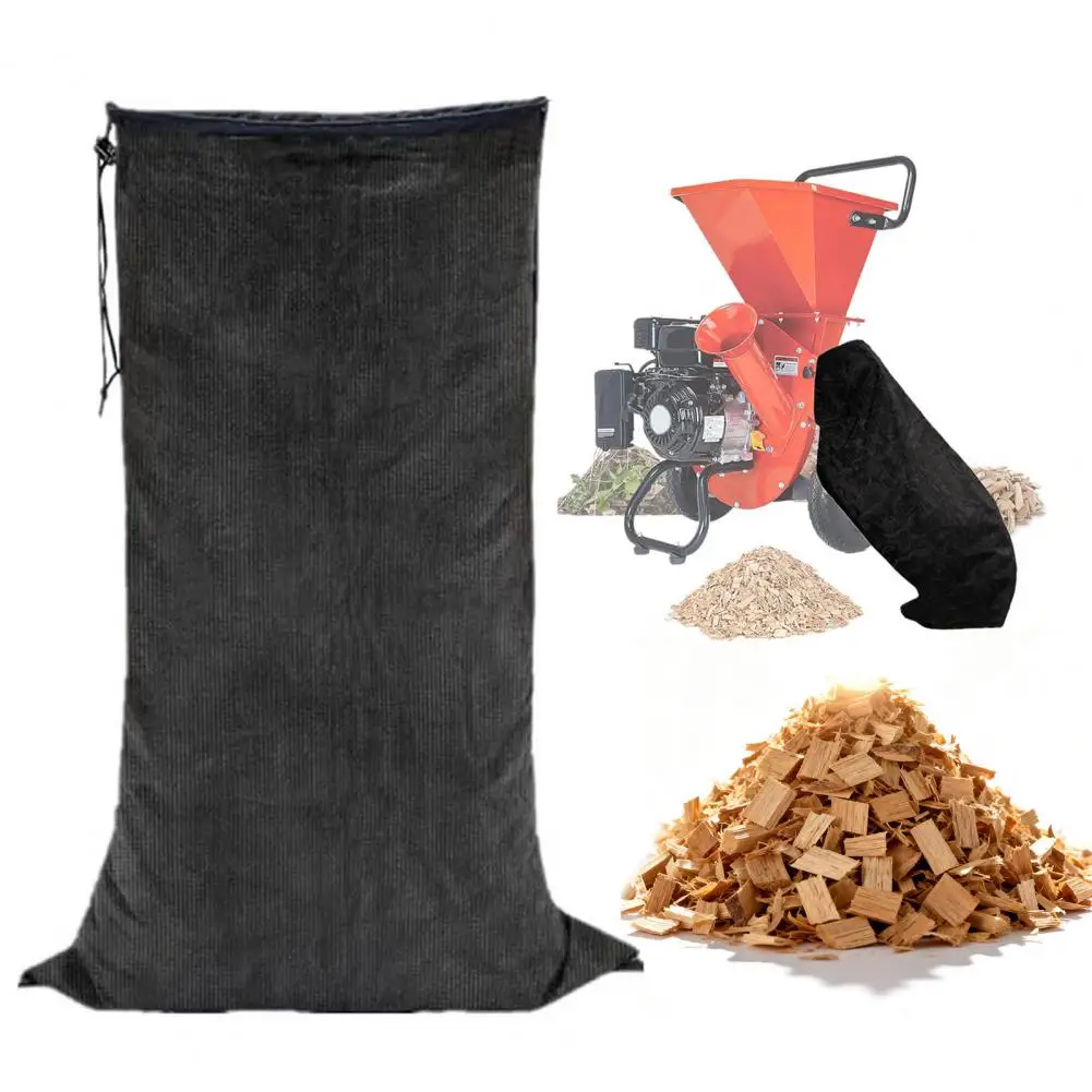 Worek do zbierania kruszonego drewna i liści 24 x 54 cali, wymienny worek do mulczownicy, worek wielokrotnego użytku do zbierania kruszonych gałęzi i liści.