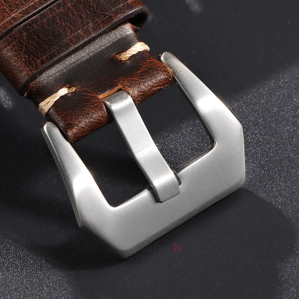 Pulseira de relógio de couro de vaca, 20mm 22mm 24mm 26mm para panerai pam111/441, pulseira esportiva de substituição para homens e mulheres para omega