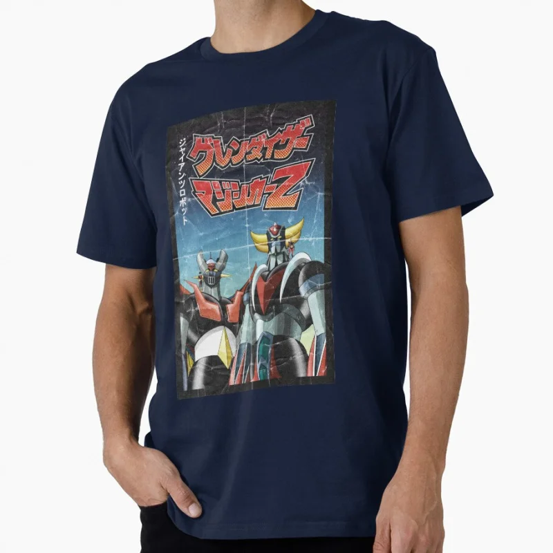 Mazinger & Grendizer 1224 Classic Mecha Anime UFO Robot Gift t shirt for man Y2K clothes All size Tops S-6XL Cartoon Tee