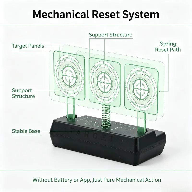 Parent-child Interactive Vertical Game Target Auto Rebound Mechanical Reset Reusable Foam Dart Training Board