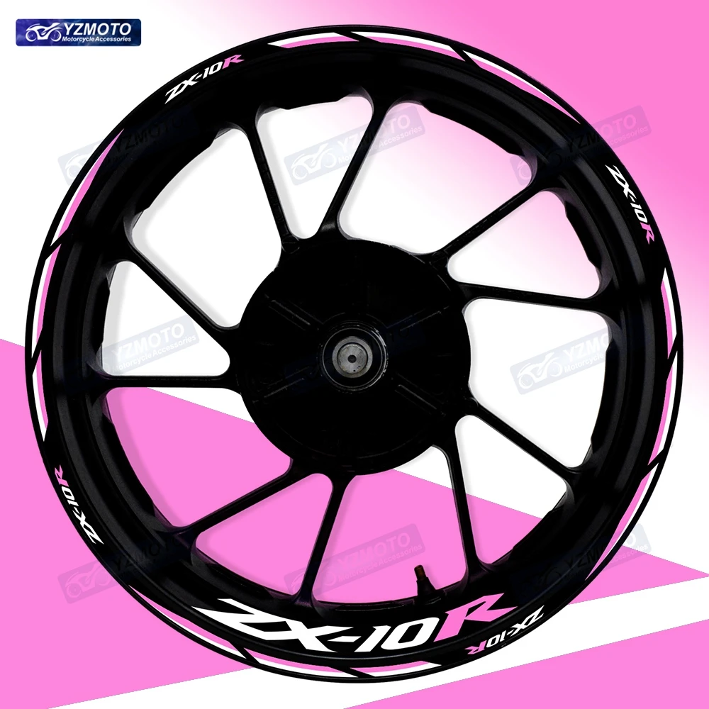 

Для ZX-10R ZX 10R ZX10R мотоцикла 17-дюймовая передняя и задняя ступица колеса, гоночная наклейка, светоотражающая модифицированная декоративная наклейка на обод