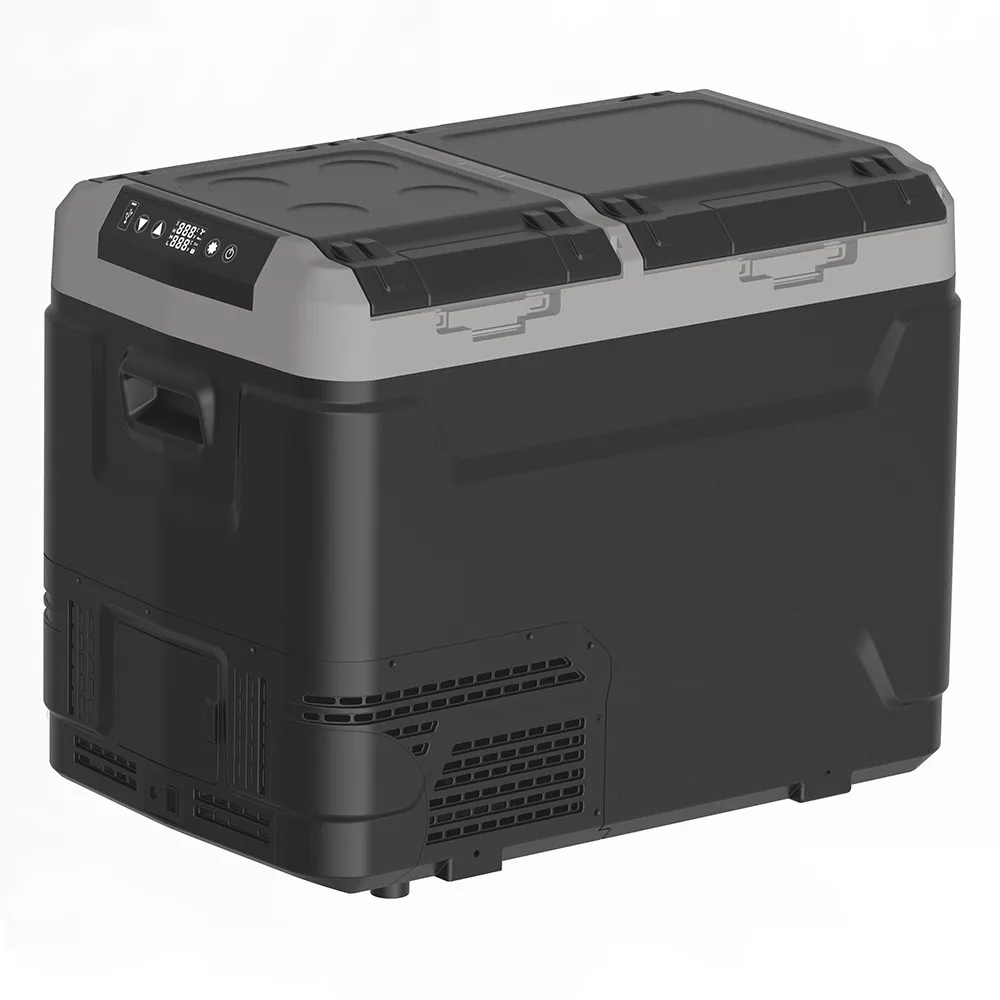 Vehicle Refrigerator 50 Liter/53 Quart Dual Zone Portable Freezer for Car Truck