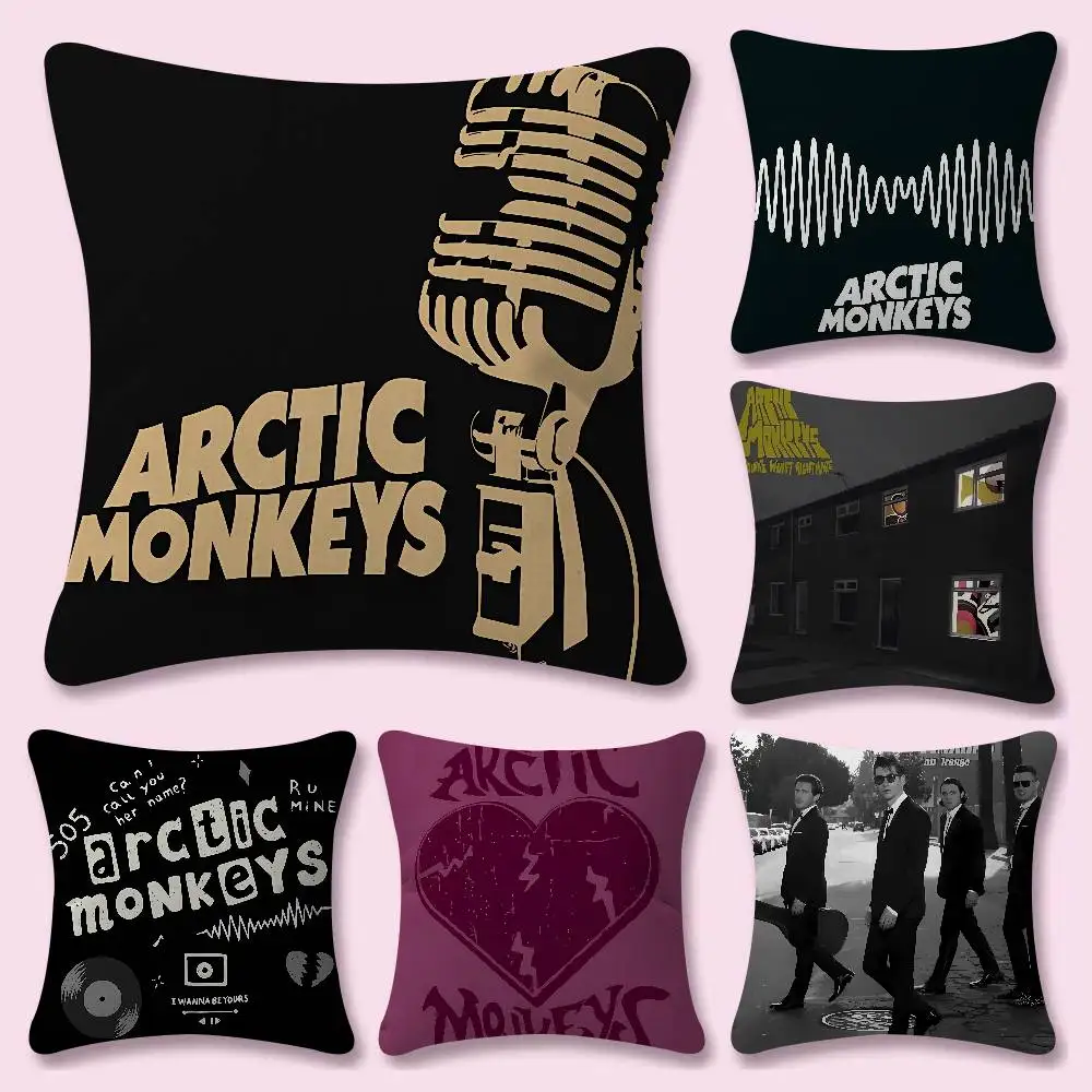 Rock A-Arctic Band M-Monkeys Mini 45*45cm Cushion Cover Pillow Cover Decor Pillowcase Home Pillowcase For Couch Pillow