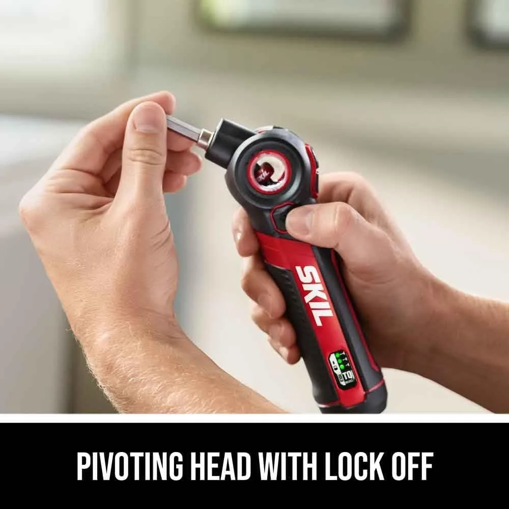

Twist 2.0 Rechargeable 4V Screwdriver with Pivoting Head, Torque Setting, USB-C Charging Cable, 28 PC Bit Set - Hot Sale