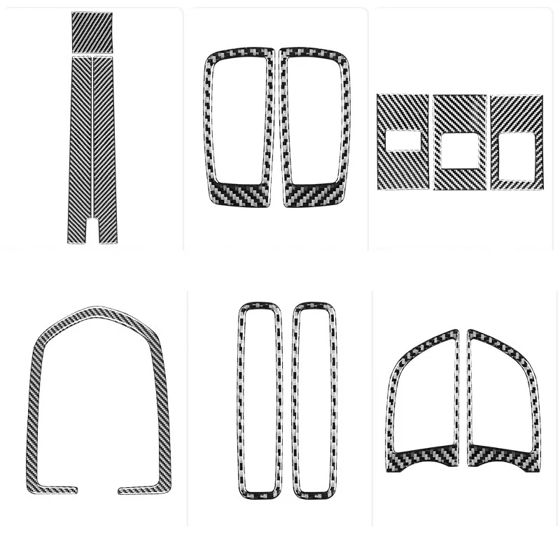 Interior Stickers For Porsche Panamera 2010 2011 2012 2013 2014 2015 2016 Real Carbon Fiber Rear Control Panel Sticker Trim Inte