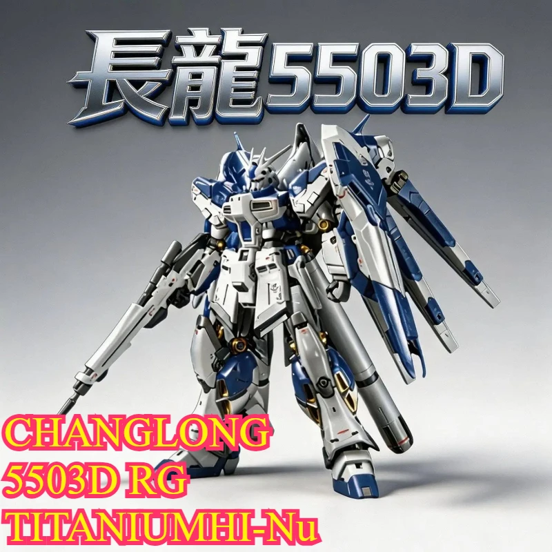 

New Changlong 5503D KO RG Hi-V RX-93-V2 Action Figure Titanium Finished Ver. Hi Nu 1/144 Scale Assembly Model Kit Birthday Gift