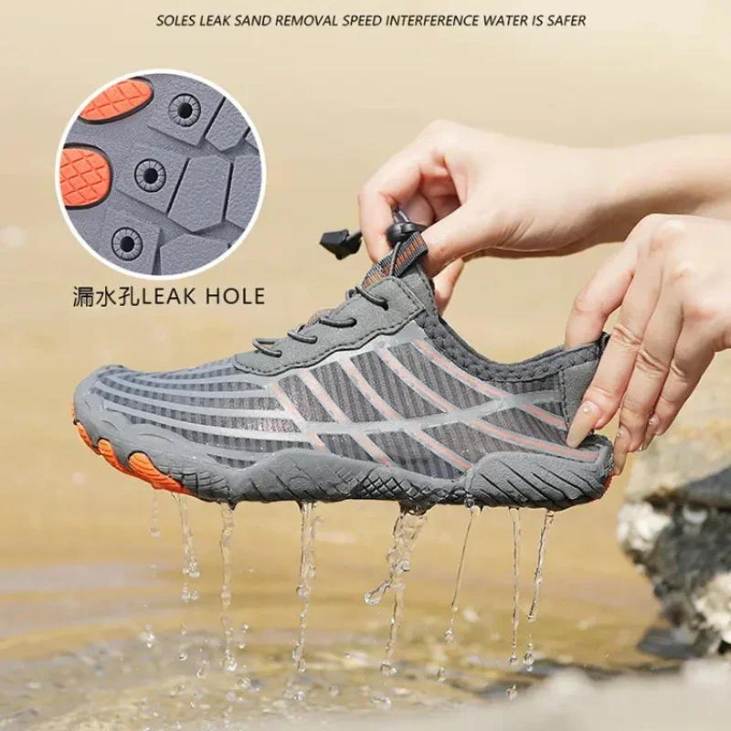 Men Water Shoes Wading Sneakers Drainage Barefoot Beach Aqua Shoes Quick Dry Fitness Yoga Shoes Women Sea Diving Swim Sandals