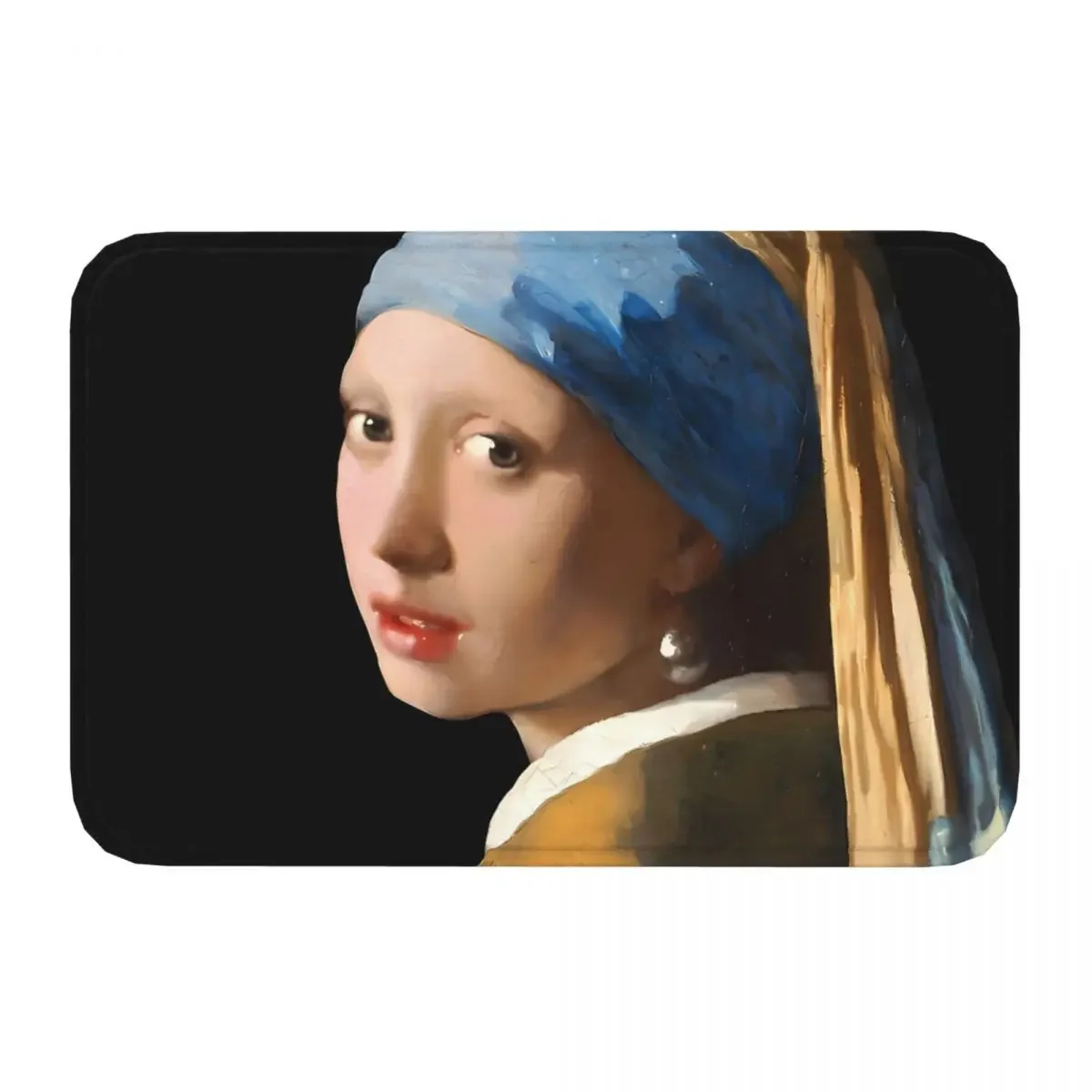 Non-Slip Carpet Girl With A Pearl Earring Doormat Living Room Bath Mat Entrance Door Floor Rug