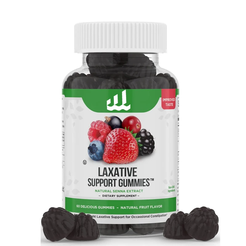 Gentle laxative gummies for adults and children - relieve constipation for men and women - natural senna extract stool support