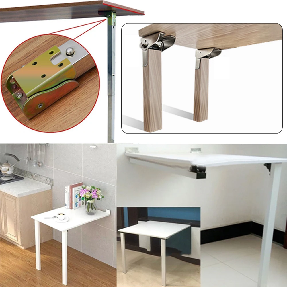 

Table Lift Support Furniture Hardware Cabinet Hinges Folding Hinge 130g 65*60*45mm 90 Degree Self-Locking Steel