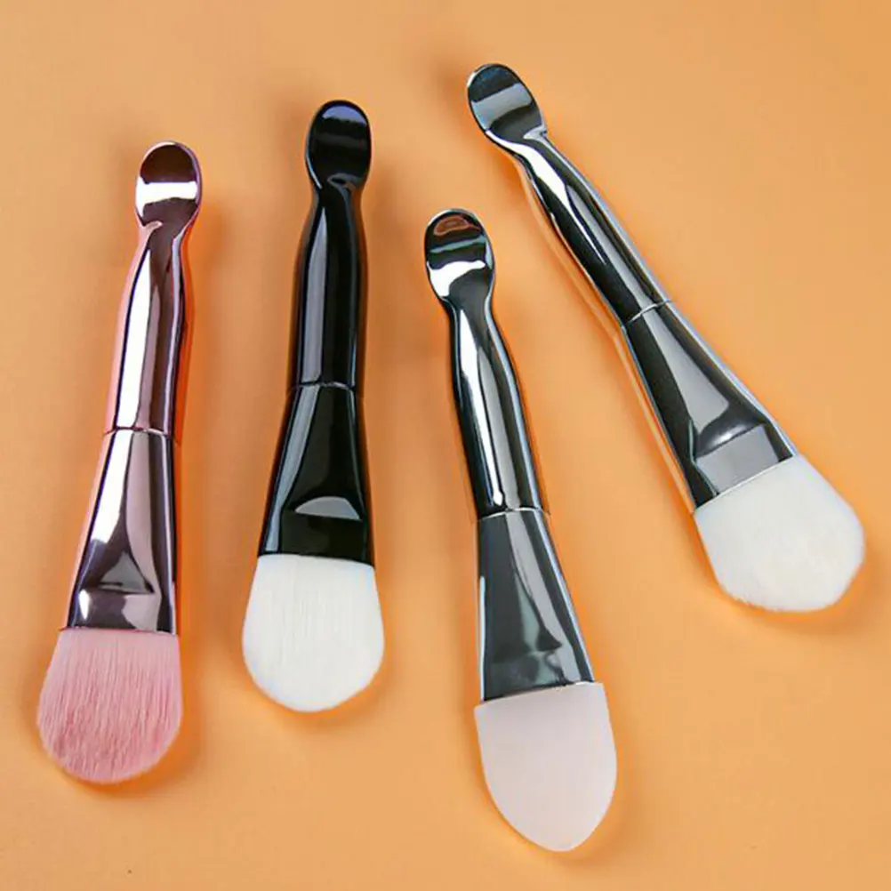 4 Uds cepillo para máscara Facial herramienta de máscara de silicona suave herramientas de belleza reutilizables para aplicar máscaras se adapta a los contornos faciales