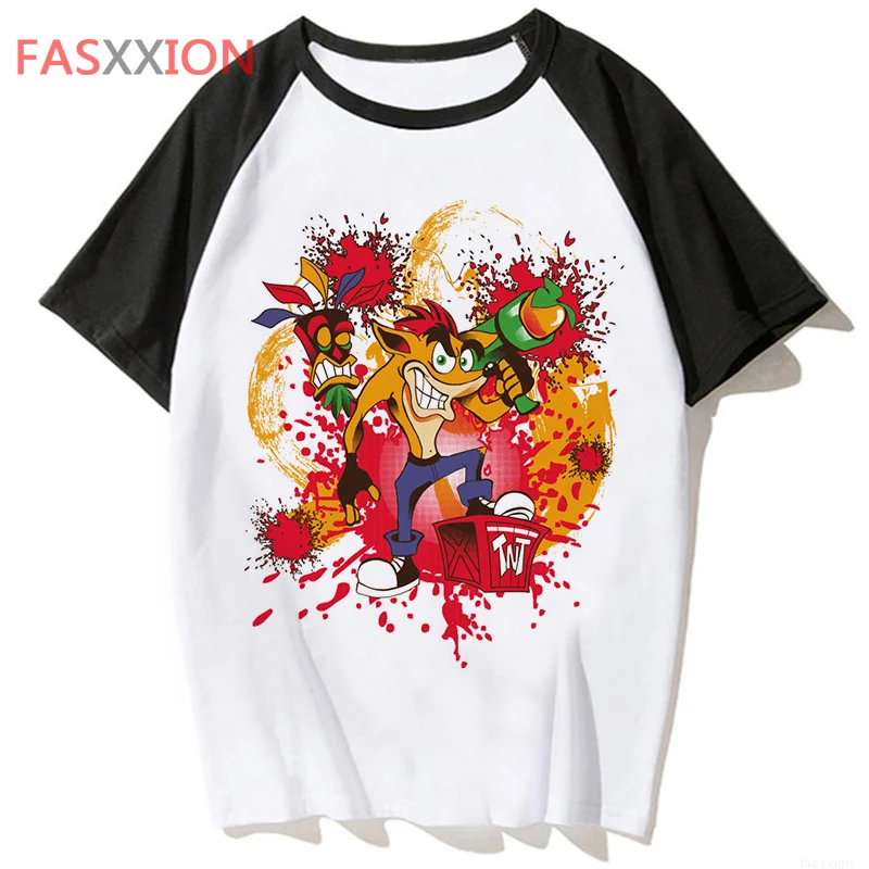 Crash Bandicoot t-shirt men streetwear funny graphic vintage white t shirt t shirt anime y2k