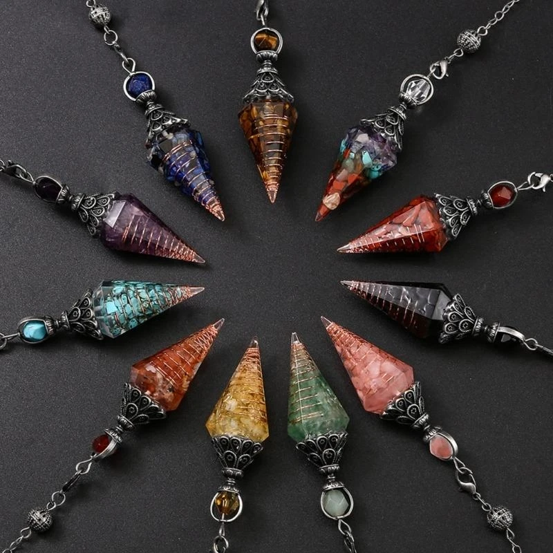 Elegant Lazuli Stone Pendulums, Healings Stone Perfectly for Divination Practices and Esoterics Enthusiasts X3UC