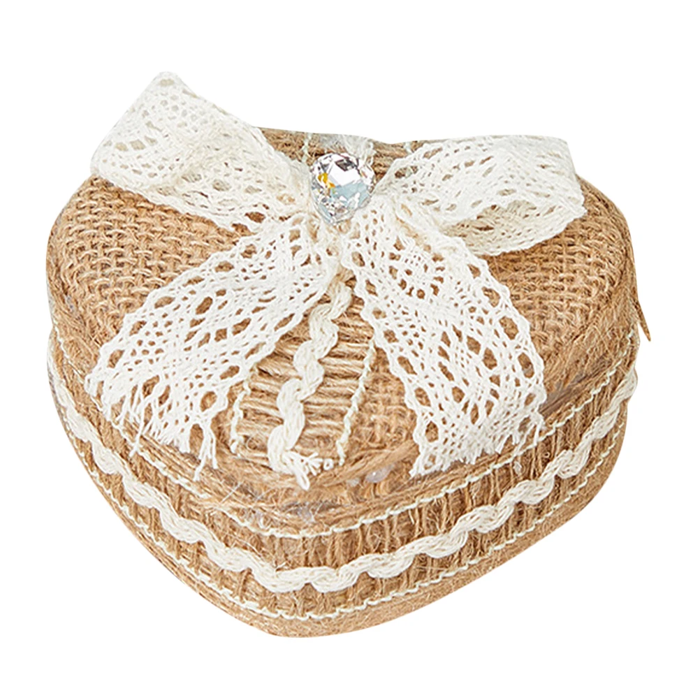 

Heart Shaped Ring Boxes Khaki Portable Jewelry Storage Case Organizer Small Boxes For Earrings Rings Bracelets Hairpins Desk