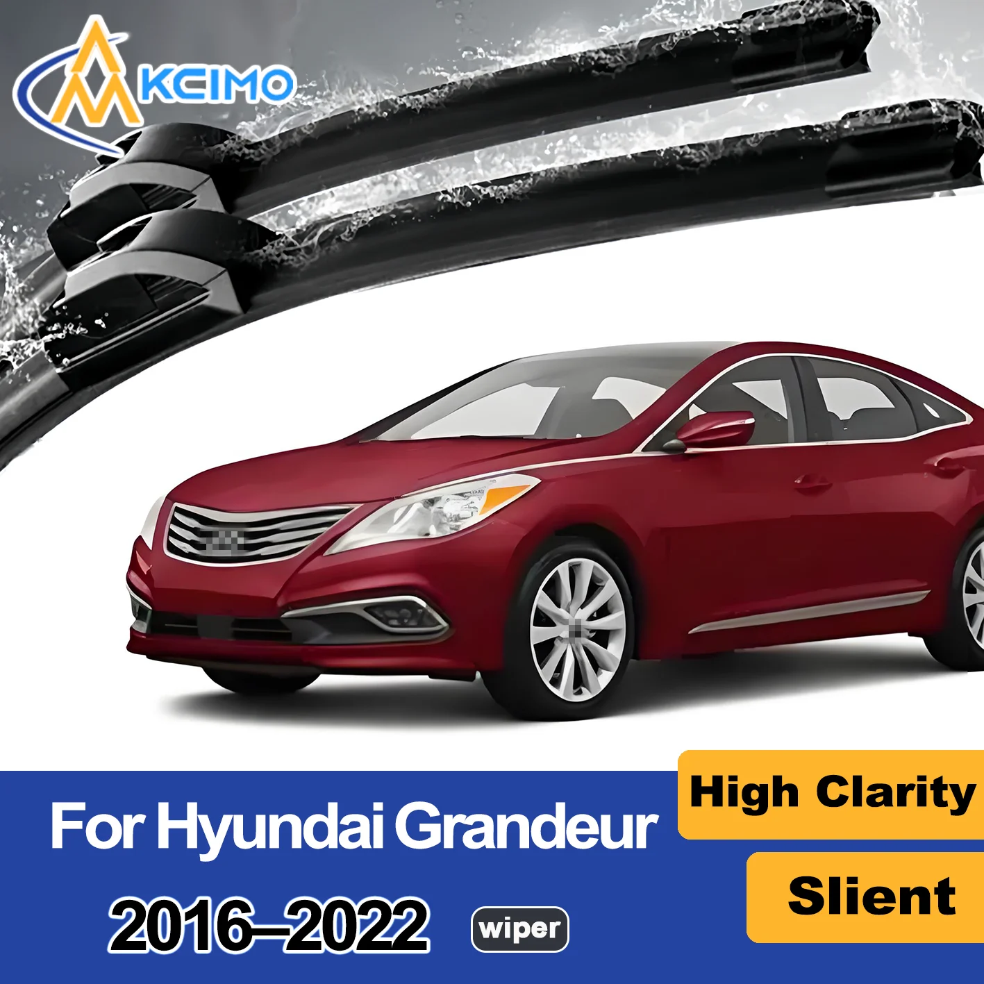 

2PCS Universal Wiper Blade for Hyundai Grandeur IG 2016-2022 Hyundai Azera Front Windshield Auto Wipers Blade Accessories 2022