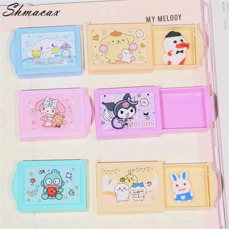 Kawaii Sanrio Magic Eraser Anime Kuromi My Melody Cinnamoroll Creative Rubber Students Alter And Erase Sets Stationery Supplies