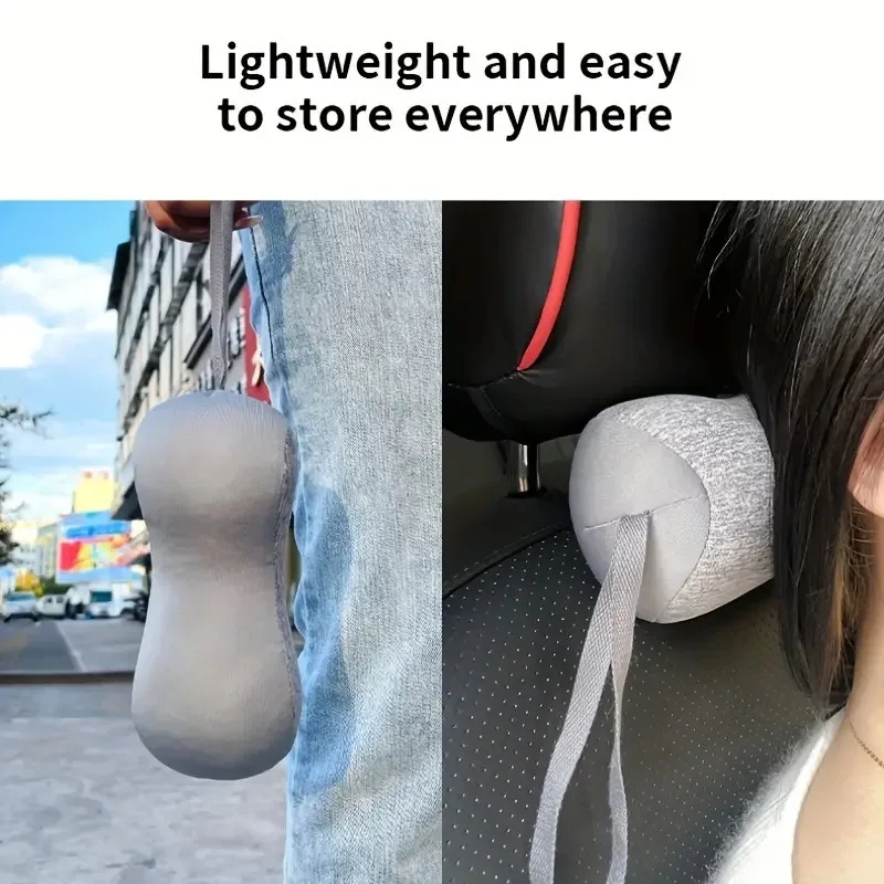 Portable Mini Travel Neck Pillow Microbead Nap Pillow Compact Desk Sleeping Cushion Ergonomic Head Rest for Airplane Office