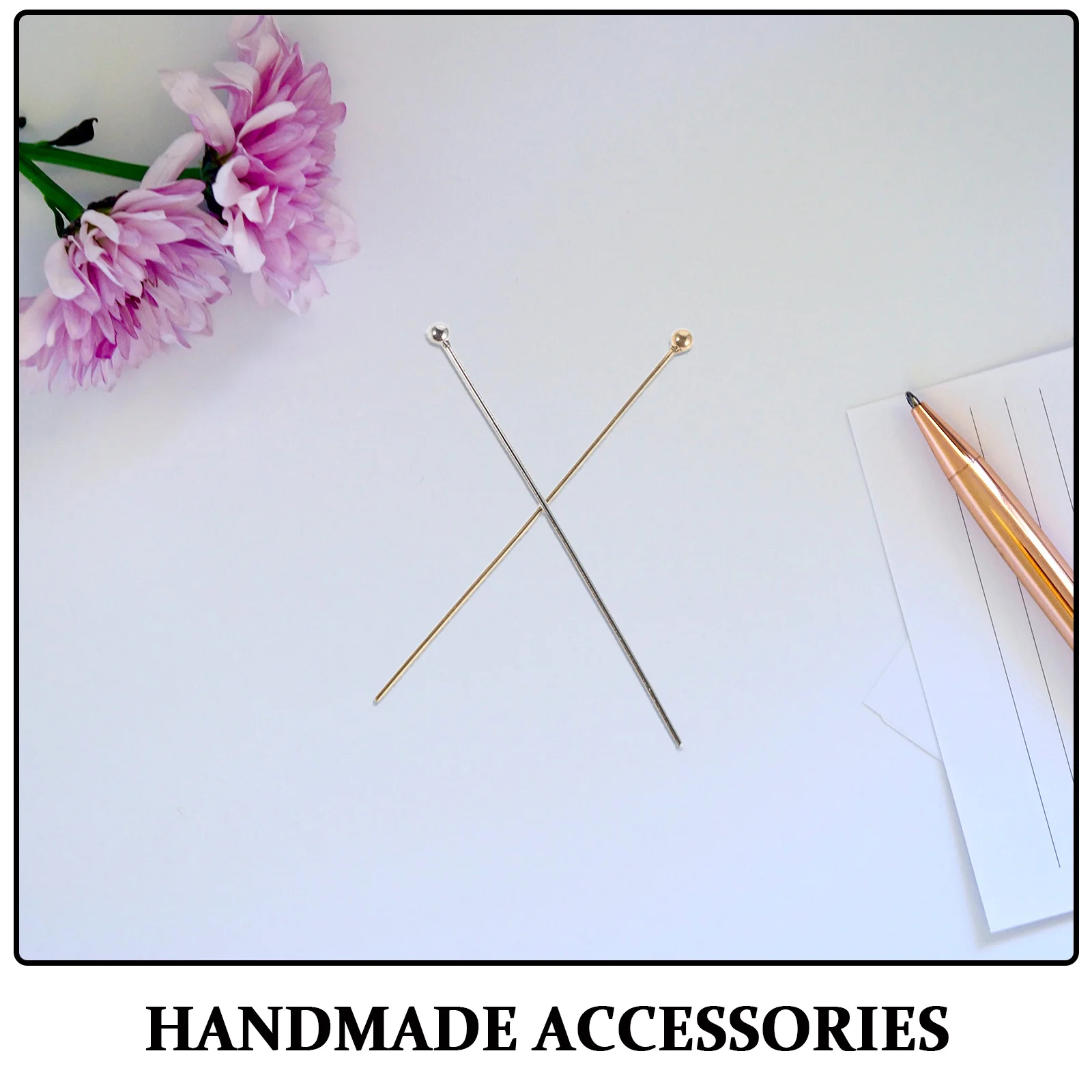 100 قطعة دبابيس الديكور الفولاذ المقاوم للصدأ الكرة رئيس عصا دبابيس Diy بها بنفسك صنع المجوهرات الحرف أقراط القلائد خرز تميمة #6