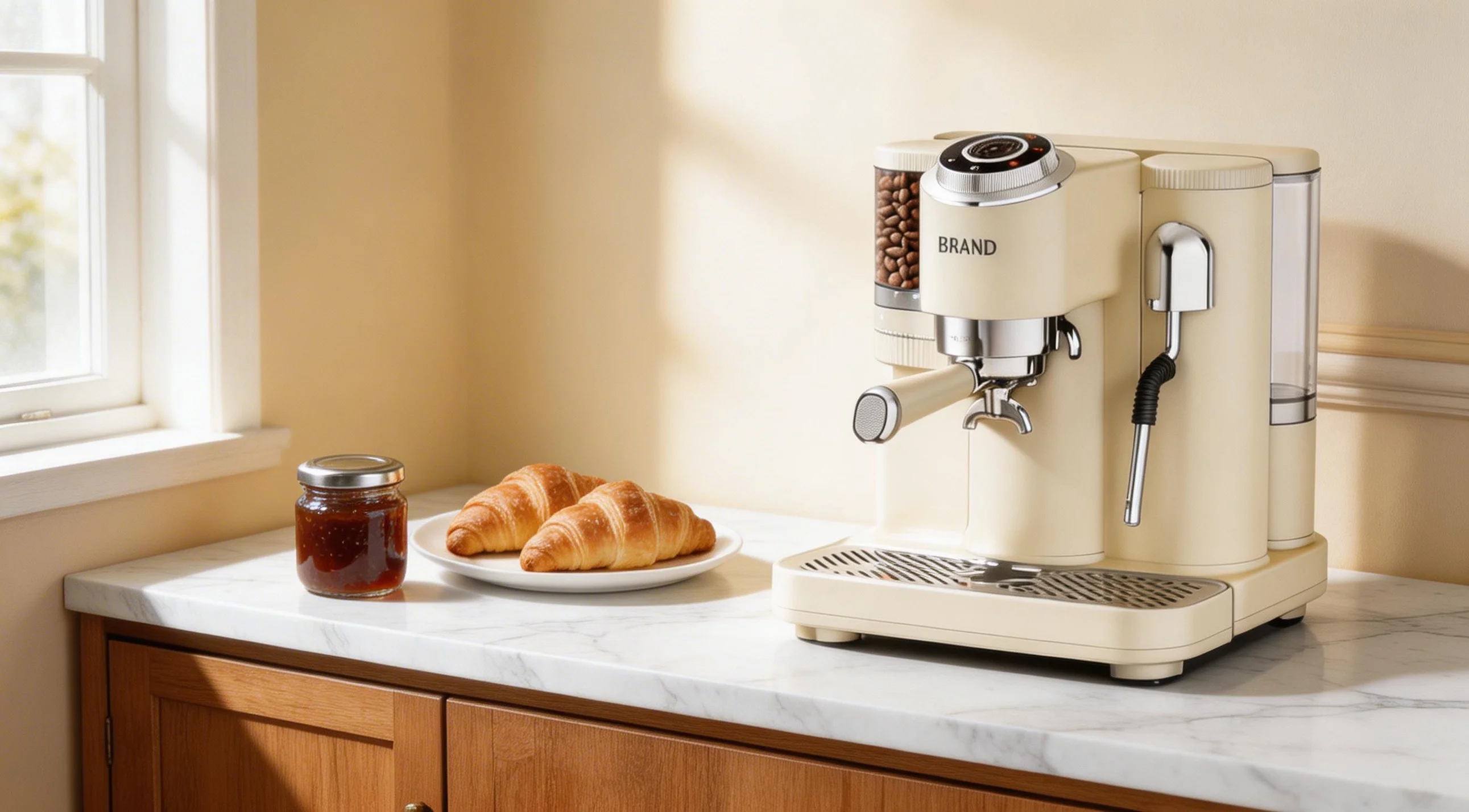 Semi-Automatic Espresso Coffee Maker with Milk Frother Efficient Brewing Capsule Machine for Hotels & House use
