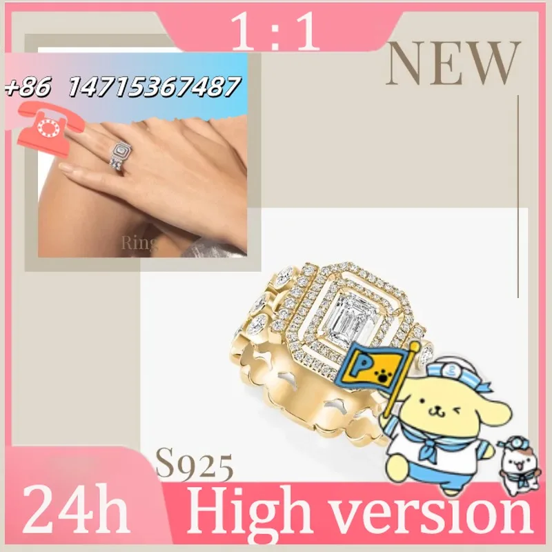 

Anillo multianillo de plata S925, joyería de lujo femenina, regalo de banquete высокого качества.