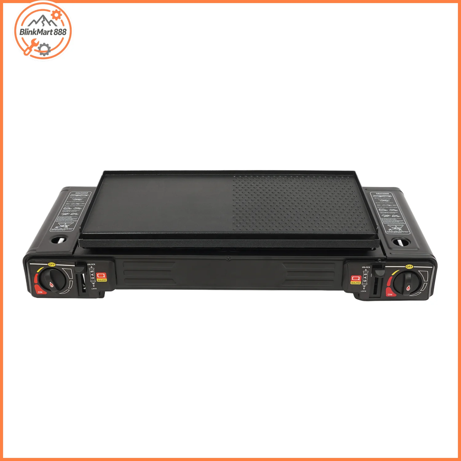 

2500W Portable Camping Gas Stove w/ Grill Pan| Butane/LPG 2-Burner Outdoor Emergency Stove