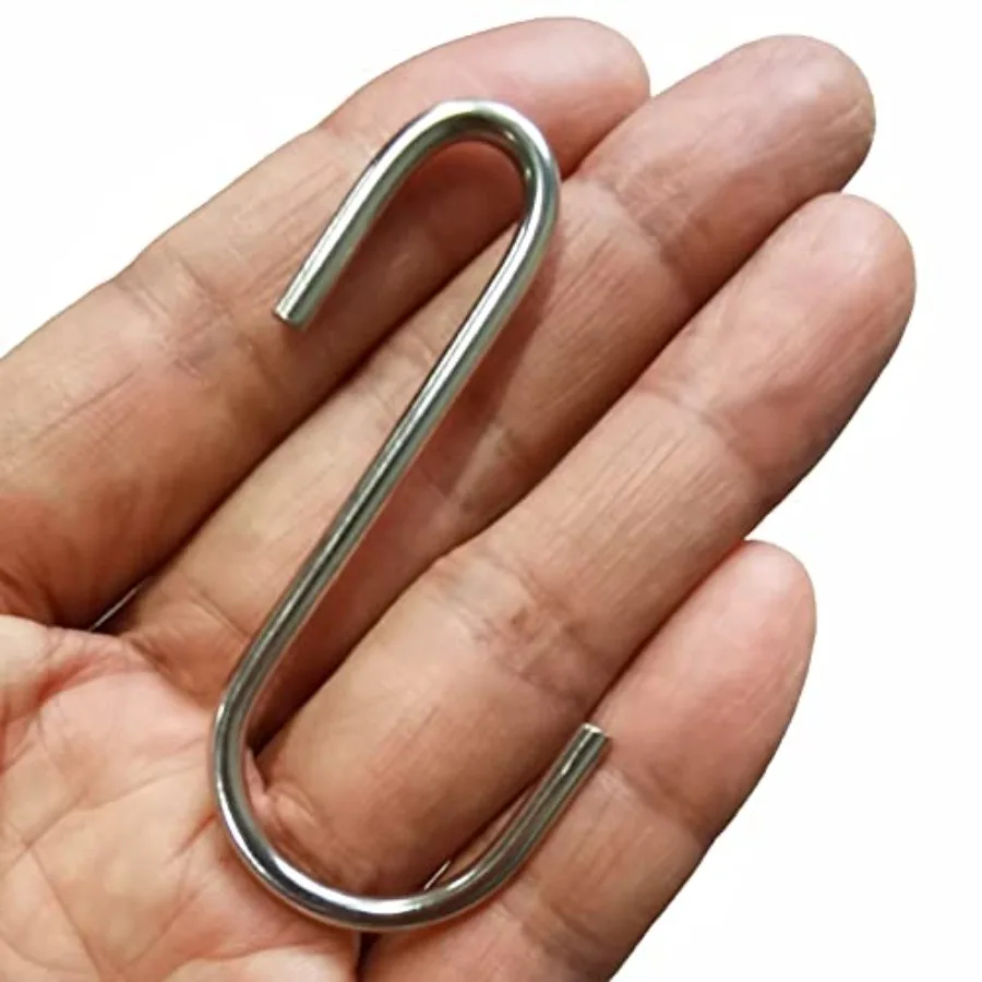 Paquete de 10 Ganchos en Forma de S Resistentes, de Acero Inoxidable, de 2.4 Pulgadas, Ganchos para Colgar Ollas y Sartenes, Ganchos en Forma de S para Cocina