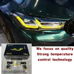 FOR BMW 5 Series G30 G38 F90 2021-2023 Car Hernia Headlight CSL Style DRL Chip F90 M5 Yellow LED Board CS Yellow Light