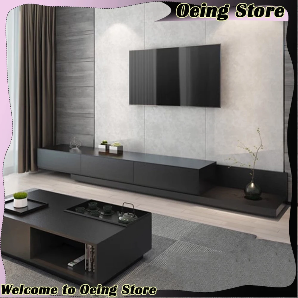 

Adjustable Aesthetic Tv Stand Retractable Floor Mount Luxury Nordic Tv Stand Black Design Drawers Fernseher Home Furniture
