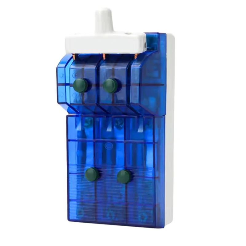 2P 3P Isolator Switch 32A 63A 100A 220V Single Phase, Blue Transparent Knife Disconnect Switch On/Off Single Throw