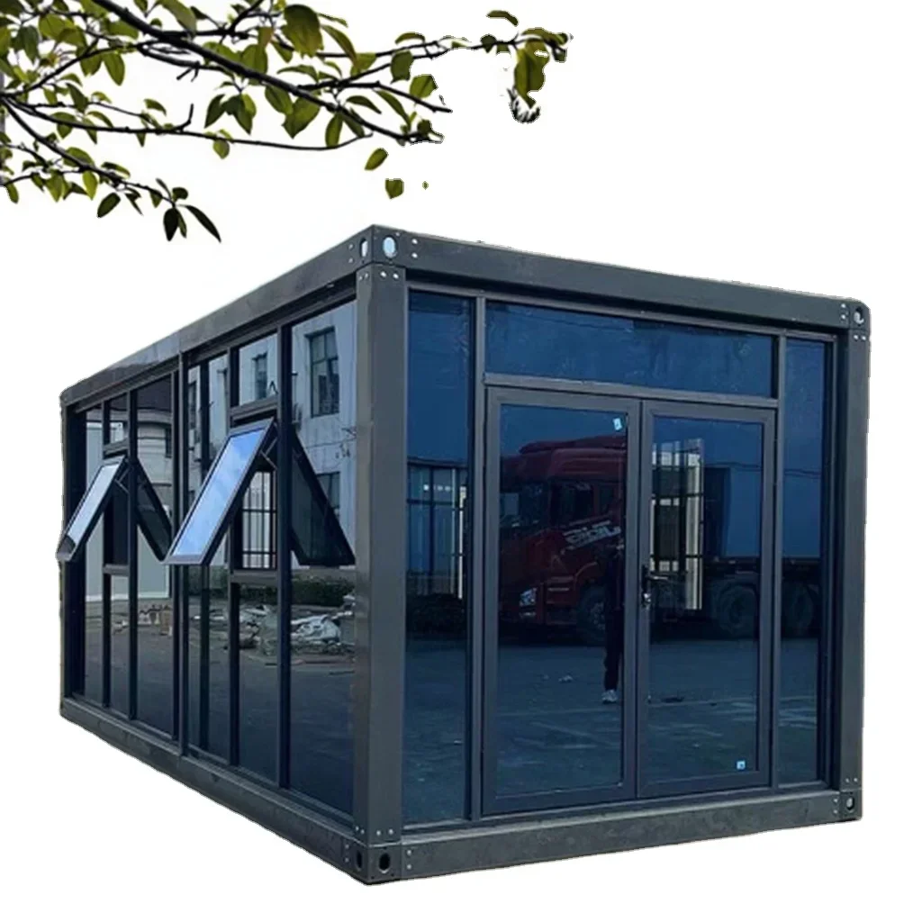 مستقل 40ft 20ft توسيع الحاويات منزل المحمول انفصال في الهواء الطلق مكتب متجر صنع لوحة ساندويتش الصلب للفناء