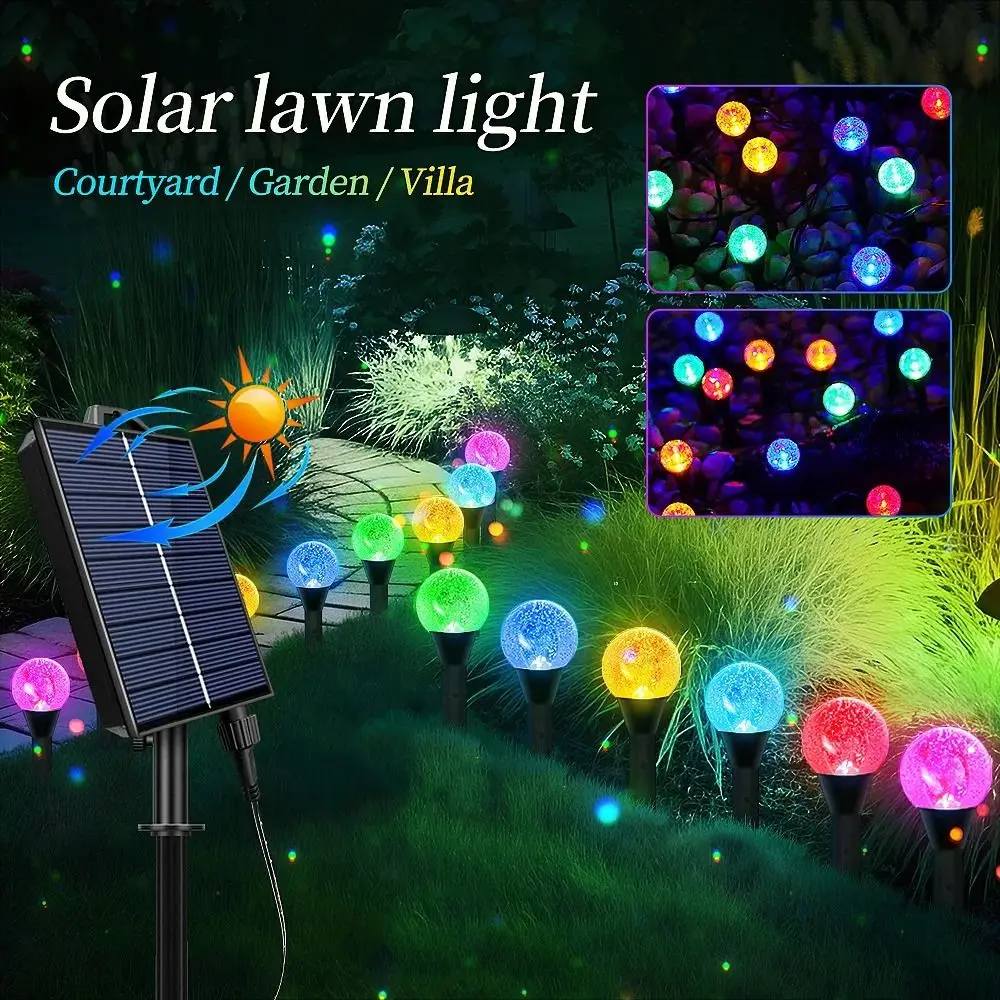 10/20/30 LED ソーラー芝生ライト防水飛散防止経路ライト超高輝度妖精ストリングライトクリスマスパーティーの装飾