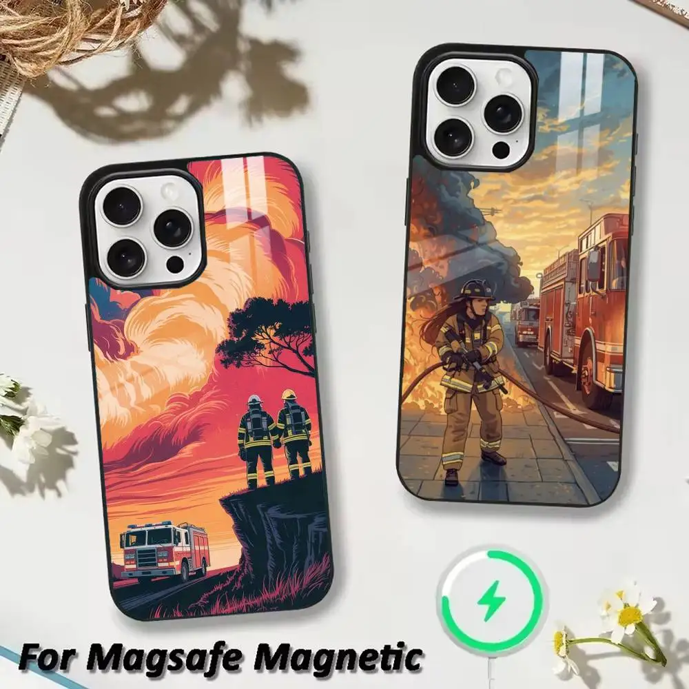 Fireman Firefighter H-Heroes  Phone Case For iPhone 17,16,15,14,13,12,Plus,Pro,Max For Magsafe Magnetic Wireless Charge