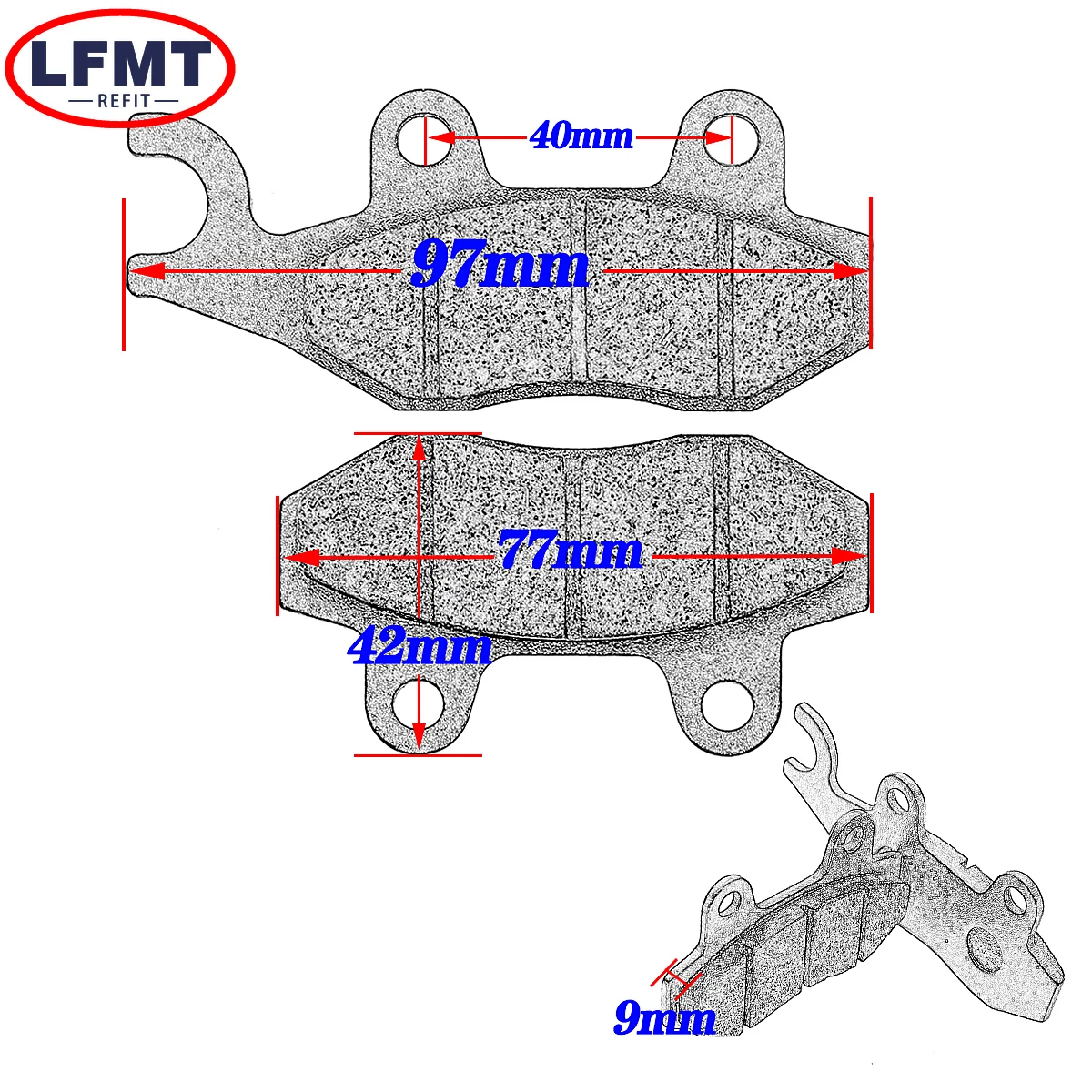 Motorcycle Front or Rear Brake Pads for Kawasaki KLX125 D Tracker KLX 125 KLX150 KLX 125 150 230 R KLX230 KLX230R 2019-2020 2021