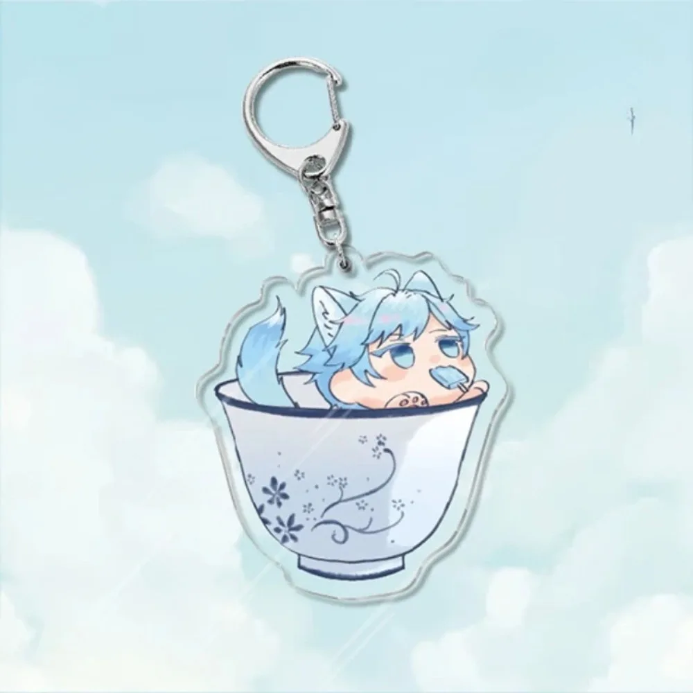 Yuan Shen Impacting Acrylic Keychain Keqing Ganyu Hu Tao Xiao Venti Pendant Car Accessories Gifts Cosplay Jewelry Pendant
