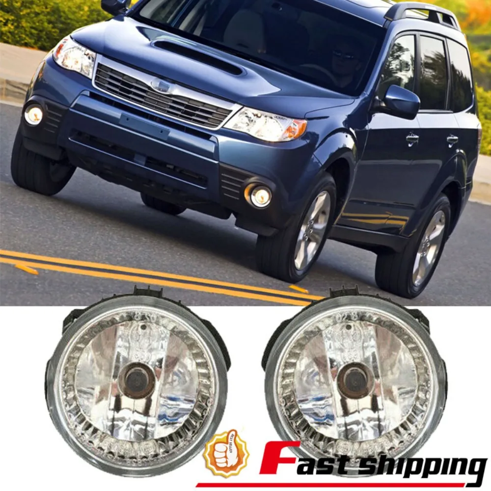 

Fits 2009-2013 Subaru Forester Clear Lens Fog Lights Front Bumper Lamps Pair