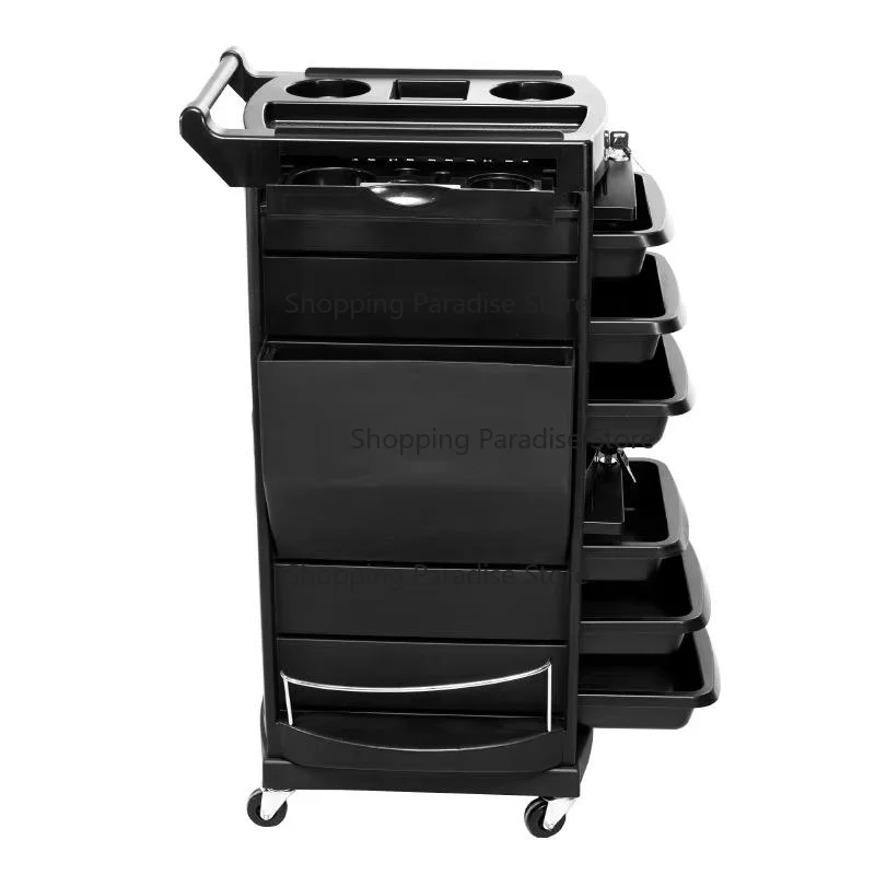 Modern Plastic Multi-Layer Barber Trolley Salon Furniture Durable Easy Moving Hair Dyeing Perm Shop Commercial Furniture