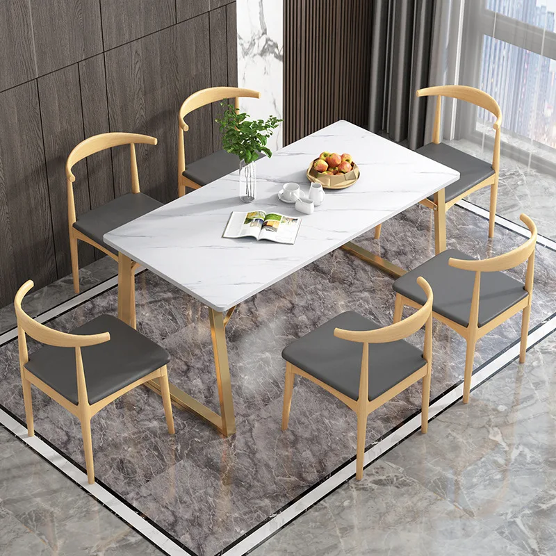 

Household small modern simple dining table and chair combination