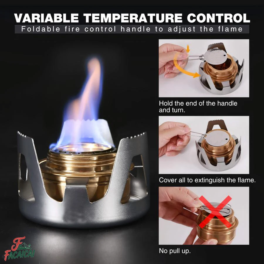 

Ultra-Lightweight Portable Alcohol Stove Camping Cookware Set Perfect for Backpacking,Hiking & Picnics,Outdoor Climbing