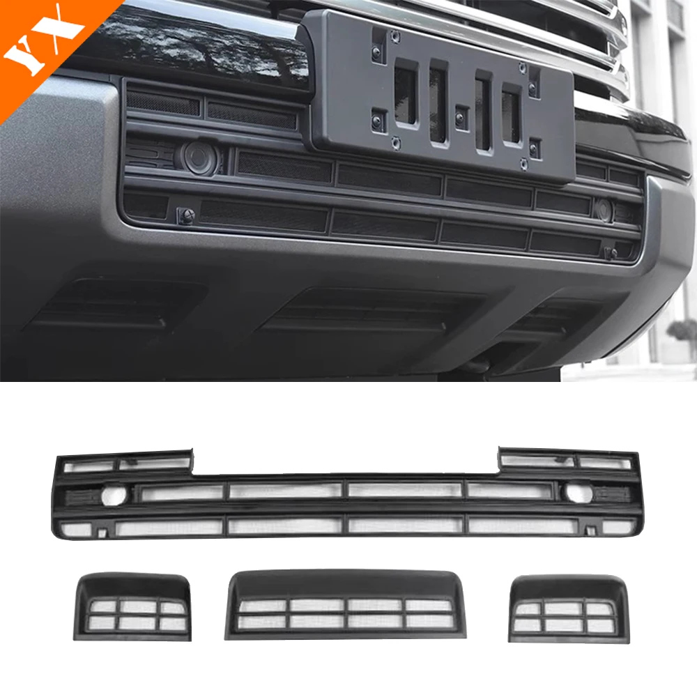 For GMW Haval H9 2024 2025 Accessories Black Car Snap On Insect Screen Grille,Grille,Protective Strip,Water Tank,Dust-Proof 4PCS