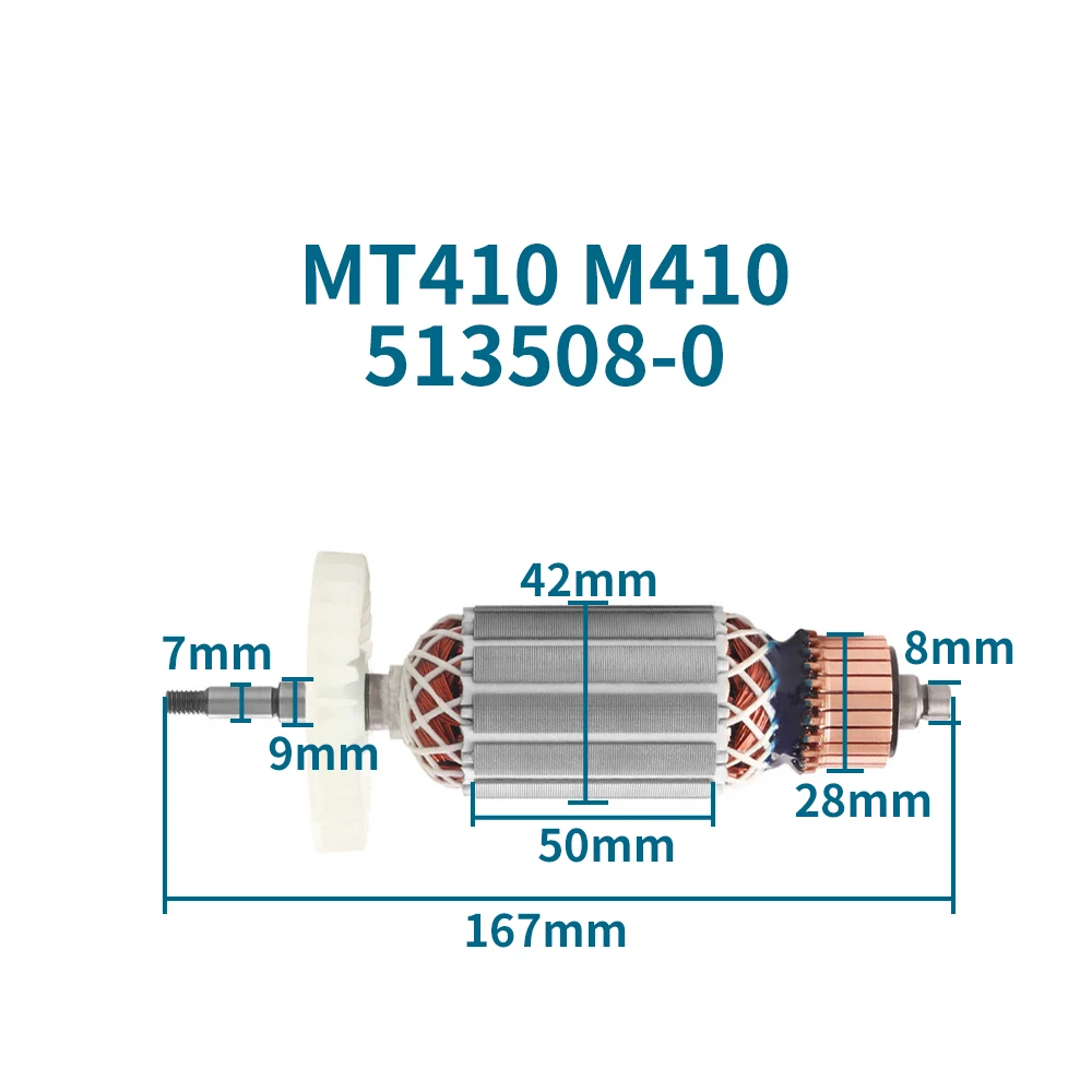 

Armature for Makita MT410 M410 MT 410 M 410 513508-0 cutter rotor replacement parts for armature motor