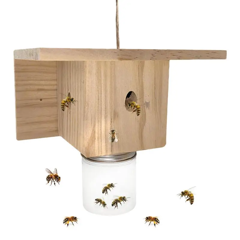 

Carpenter Bee Traps For Outside Wasp Deterring Hornet Trap Wooden Wasps Traps Hangable Wasp Catcher Nature Shed Carpenter Bee