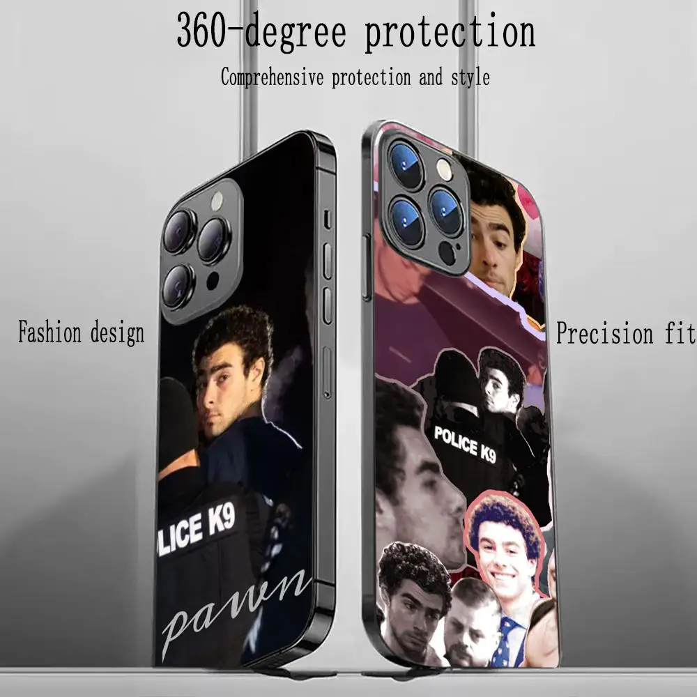 Man L-lui-gi pattern design ins  Phone Case For iPhone 16 15 14 13 12 11 X XR XS 8 Plus Mini Pro Max Soft black Shockproof Cover