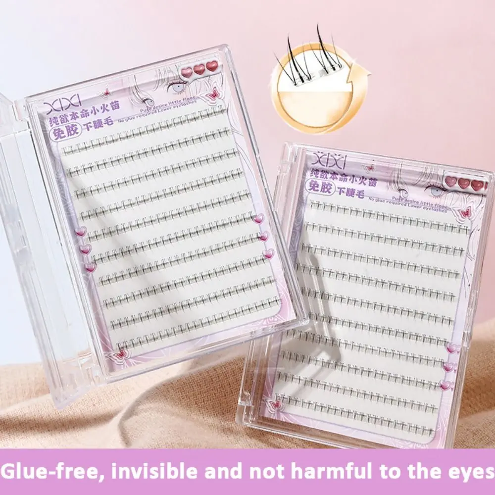 Segmented Glue-Free Lower Eyelash 120Clusters Soft Self-adhesive False Eyelashes DIY Makeup Eyelashes Bundles Makeup Tool