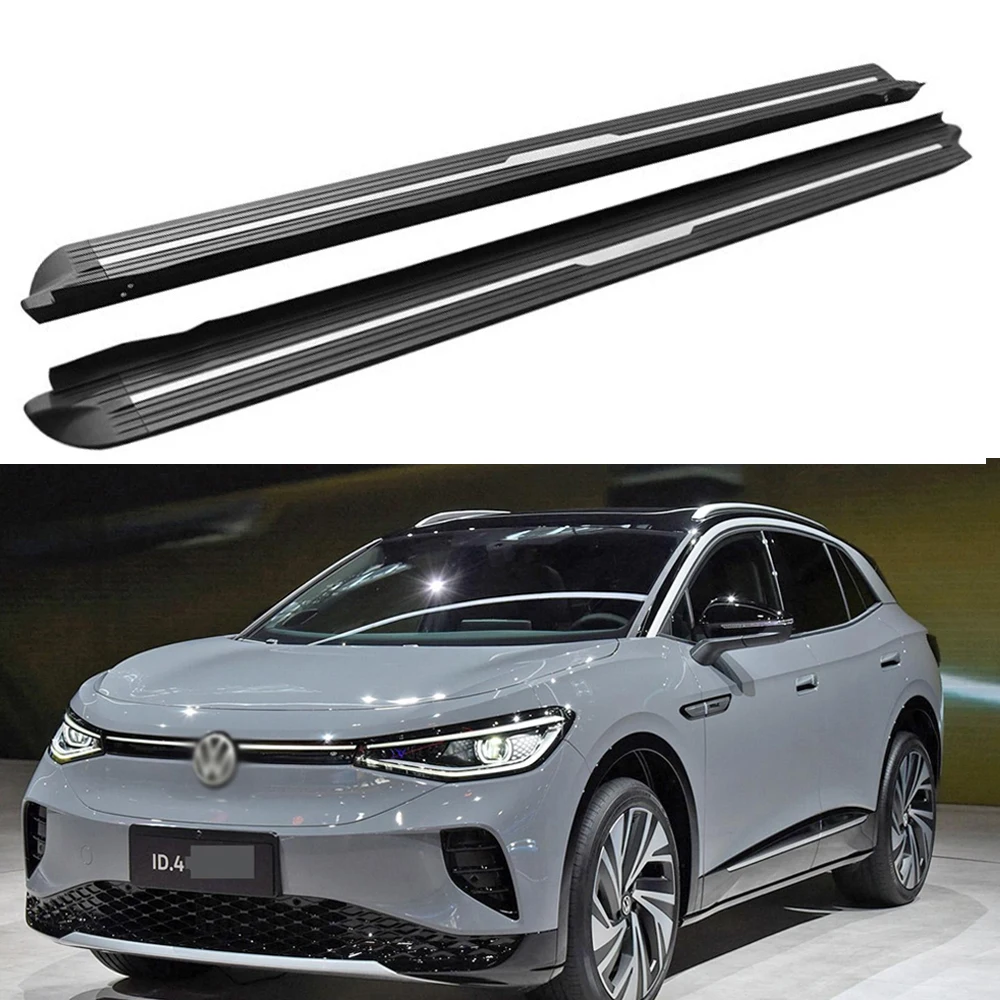 

2Pcs Fixed Running Boards Side Steps Pedal Nerf Bar fits for VW ID.4 2020 2021 2022 2023