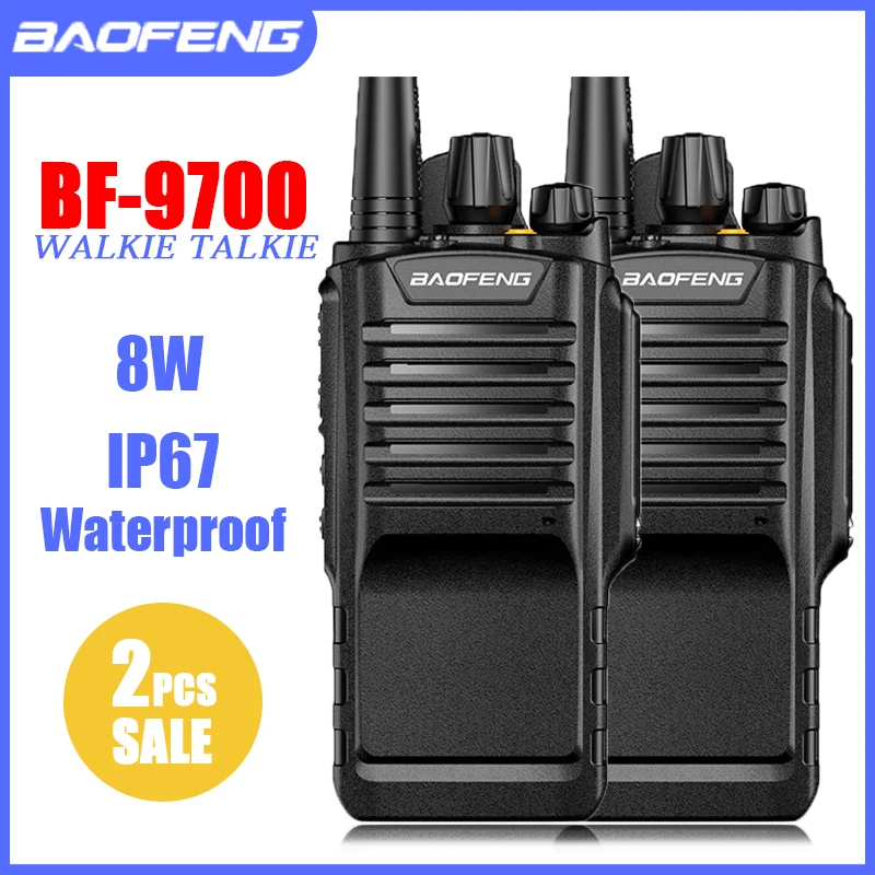 BAOFENG 2PCS BF-9700 Walkie Talkie Real 8W High Power 400-520MHz 2800mAh Portable Two Way Radio CB Ham Hunting Radios BF9700 New