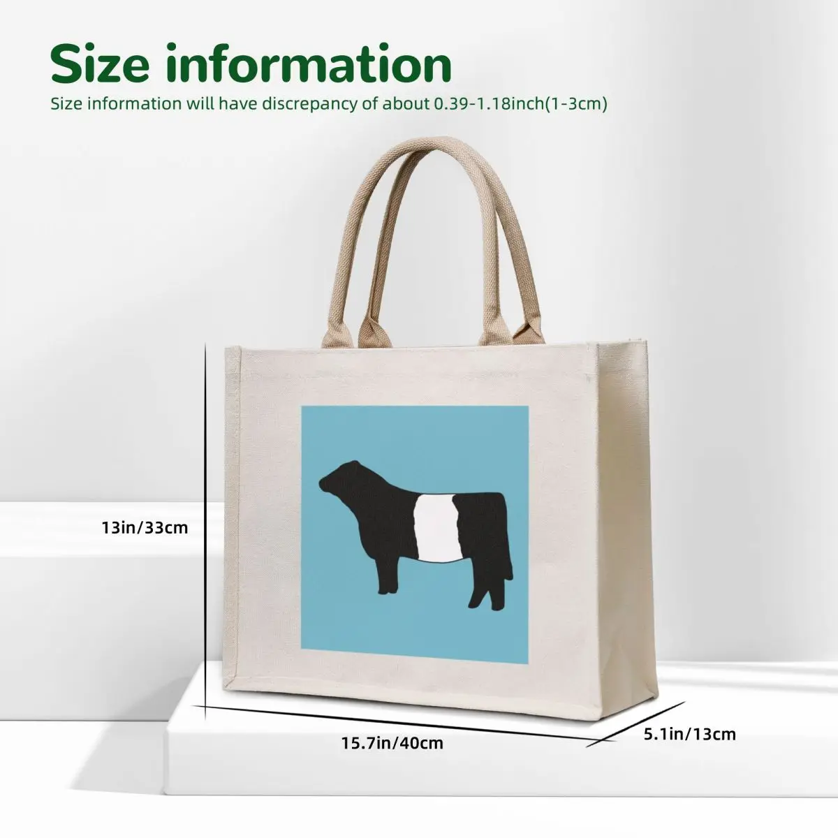 Belted Galloway Cow Tote Bag tote bag canvas Women bags Women's beach bags female bag