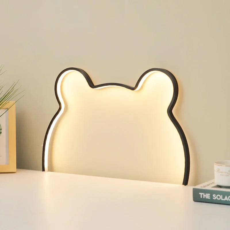 Lampa ścienna LED Bear Ears Cool Night Light Port USB Idealna lampa ścienna do domu Bedside SofaTable Livingroom Cafe Wall Decor Lamp