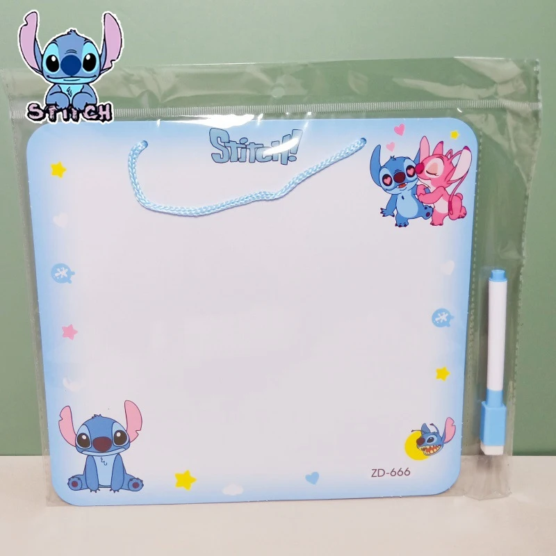 

Disney Stitch Erasable Drawing Board Kids DIY Reusable Message Board Cartoon Educational Toys for Children Stationery Gifts