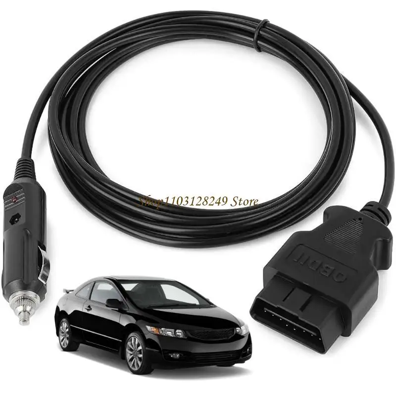 N5KD Emergency Power Supply Cable OBDII Vehicle Cord Car OBD Memory Saver with Clip