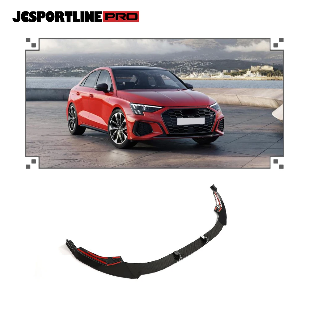 Car modification Auto accessories Dry Carbon Fiber Front Bumper Lip for S3